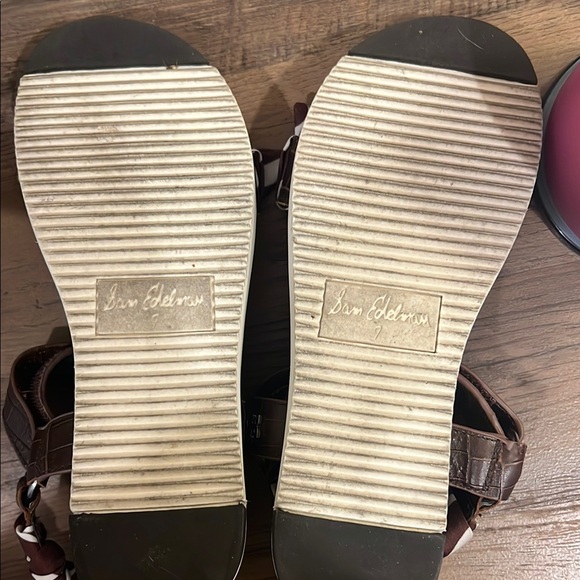 Sam Edelman Brown and White Zebra Print Sandals - Picture 5 of 5
